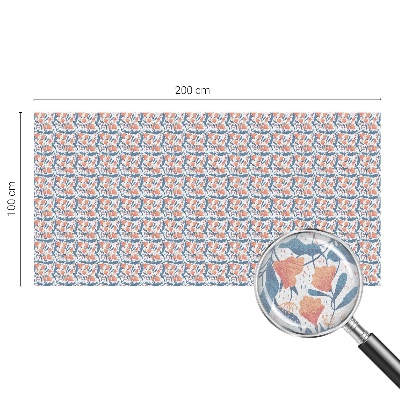 Vinduesfolie mod indkig med glasmaleri En blomsterfest
