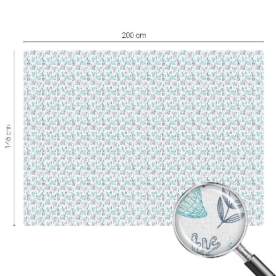 Mælkehvid vinduesfolie med motiv Maritim harmoni