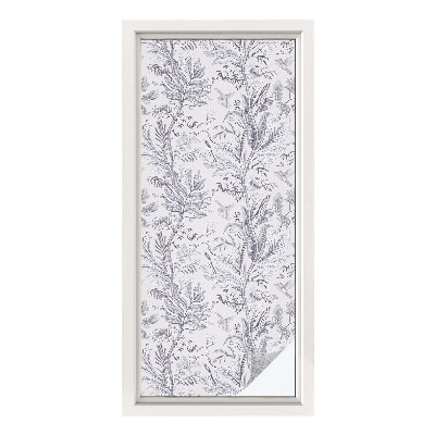 Vinduesfolie med mønster til afskærmning Blade og sommerfugle