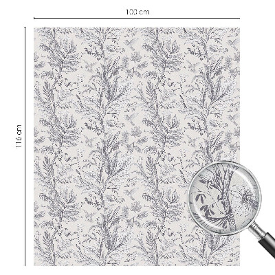 Vinduesfolie med mønster til afskærmning Blade og sommerfugle