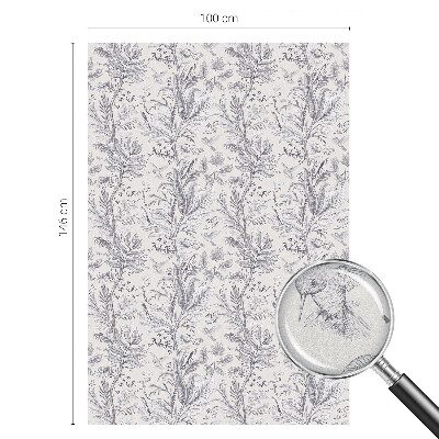 Vinduesfolie med mønster til afskærmning Blade og sommerfugle