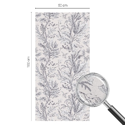 Vinduesfolie med mønster til afskærmning Blade og sommerfugle