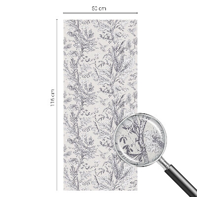 Vinduesfolie med mønster til afskærmning Blade og sommerfugle