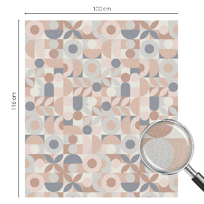 Vinduesfolie mod indkig med glasmaleri Abstrakt mosaik