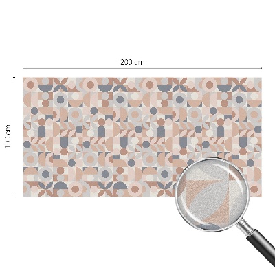 Vinduesfolie mod indkig med glasmaleri Abstrakt mosaik