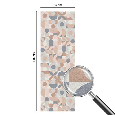 Vinduesfolie mod indkig med glasmaleri Abstrakt mosaik