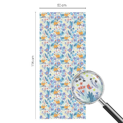 Vinduesfolie med mønster til afskærmning Plantemotiv