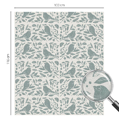 Mælkehvid vinduesfolie med motiv Fuglemotiv