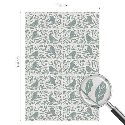 Mælkehvid vinduesfolie med motiv Fuglemotiv