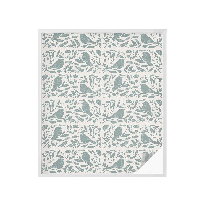 Mælkehvid vinduesfolie med motiv Fuglemotiv