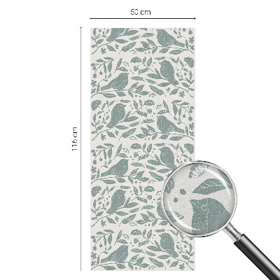 Mælkehvid vinduesfolie med motiv Fuglemotiv