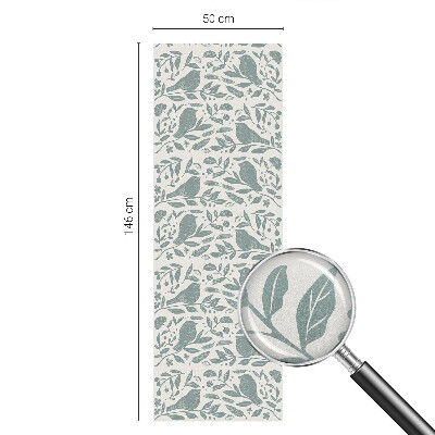 Mælkehvid vinduesfolie med motiv Fuglemotiv