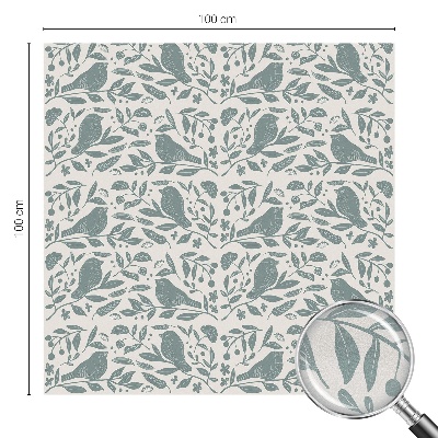 Mælkehvid vinduesfolie med motiv Fuglemotiv