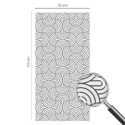 Selvklæbende vinduesfolie Geometriske halvcirkler