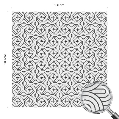 Selvklæbende vinduesfolie Geometriske halvcirkler