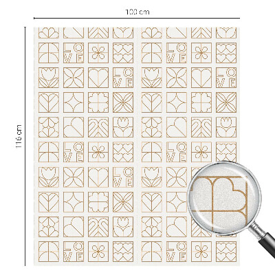 Vinduesfolie mod indkig med glasmaleri Geometrisk kærlighed