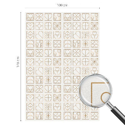 Vinduesfolie mod indkig med glasmaleri Geometrisk kærlighed