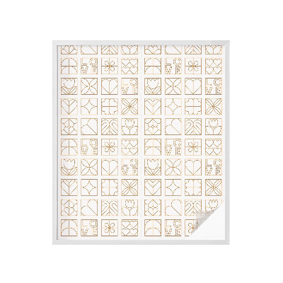 Vinduesfolie mod indkig med glasmaleri Geometrisk kærlighed