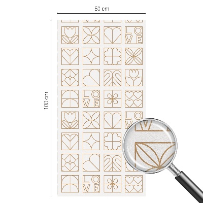 Vinduesfolie mod indkig med glasmaleri Geometrisk kærlighed