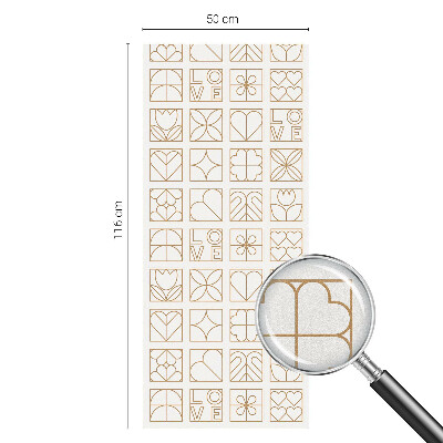 Vinduesfolie mod indkig med glasmaleri Geometrisk kærlighed