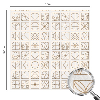 Vinduesfolie mod indkig med glasmaleri Geometrisk kærlighed