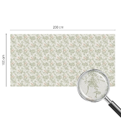 Vinduesfolie mod indkig med glasmaleri Fugleplanter