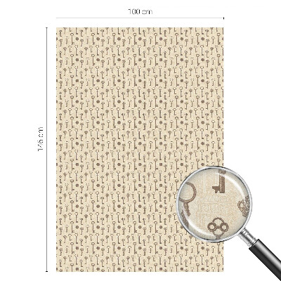 Mælkehvid vinduesfolie med motiv Mystiske nøgler