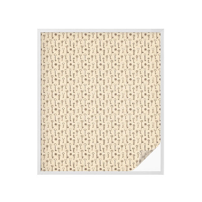 Mælkehvid vinduesfolie med motiv Mystiske nøgler