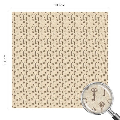 Mælkehvid vinduesfolie med motiv Mystiske nøgler