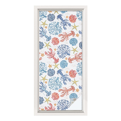 Vinduesfolie med mønster til afskærmning Krebs koraller