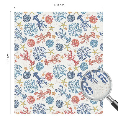 Vinduesfolie med mønster til afskærmning Krebs koraller