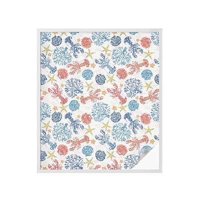 Vinduesfolie med mønster til afskærmning Krebs koraller