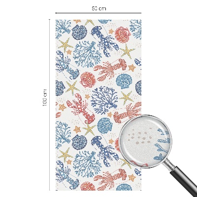 Vinduesfolie med mønster til afskærmning Krebs koraller