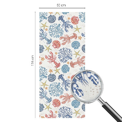 Vinduesfolie med mønster til afskærmning Krebs koraller