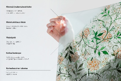 Vinduesfolie mod indkig med glasmaleri Blomstermotiv