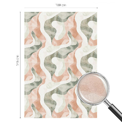 Mælkehvid vinduesfolie med motiv Farverige bølger