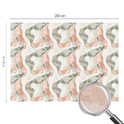 Mælkehvid vinduesfolie med motiv Farverige bølger