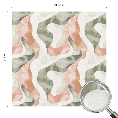 Mælkehvid vinduesfolie med motiv Farverige bølger