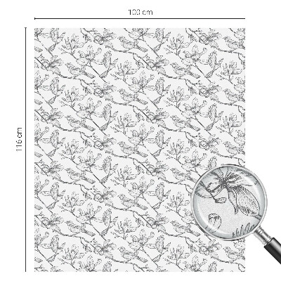 Selvklæbende vinduesfolie Fugle og blomster