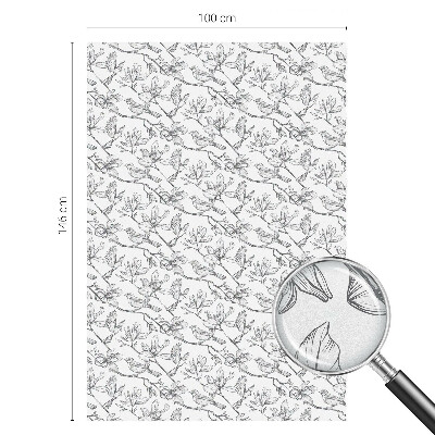 Selvklæbende vinduesfolie Fugle og blomster