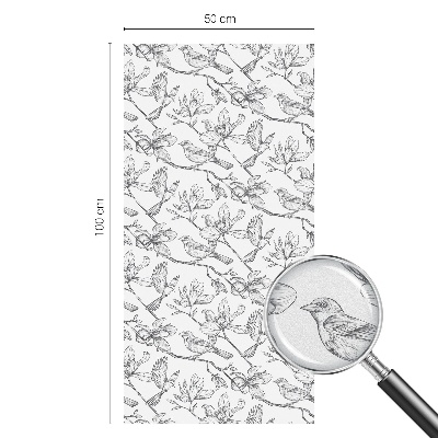 Selvklæbende vinduesfolie Fugle og blomster