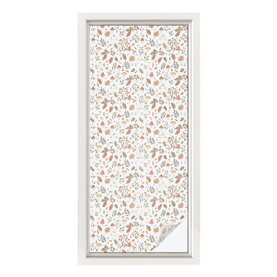 Vinduesfolie mod indkig med glasmaleri Efterårsmønstre