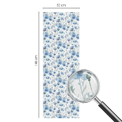 Dekorationsfolie til vindue mod indkig Akvarelblomster