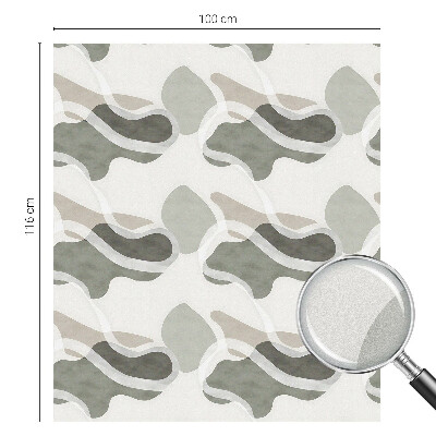 Mælkehvid vinduesfolie med motiv Organisk mønster