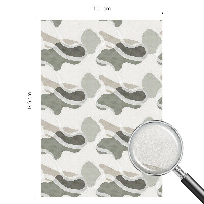 Mælkehvid vinduesfolie med motiv Organisk mønster