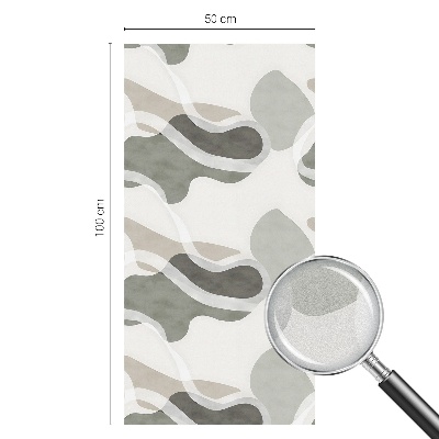 Mælkehvid vinduesfolie med motiv Organisk mønster