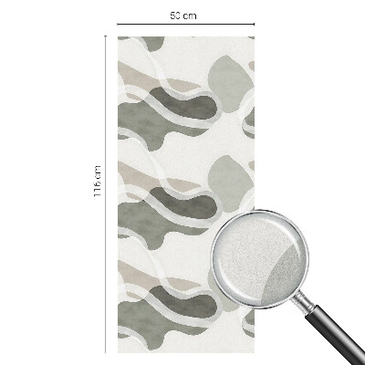 Mælkehvid vinduesfolie med motiv Organisk mønster