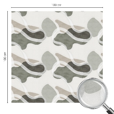 Mælkehvid vinduesfolie med motiv Organisk mønster