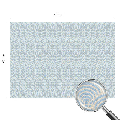 Mælkehvid vinduesfolie med motiv Japanske bølger