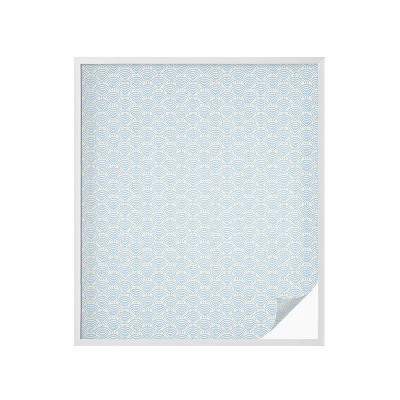 Mælkehvid vinduesfolie med motiv Japanske bølger